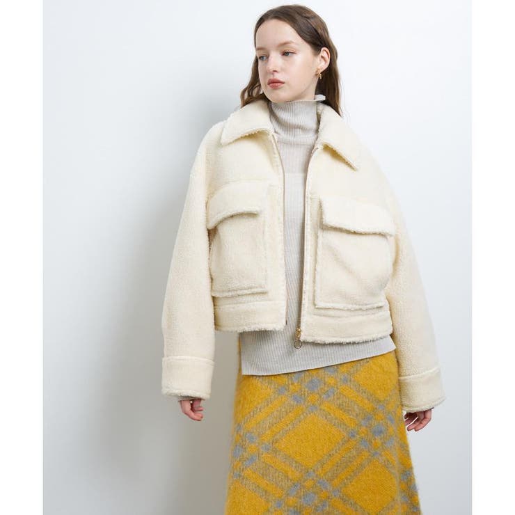 ボアショートブルゾン[品番：LAVW0018180]｜LANVIN en Bleu（ランバン