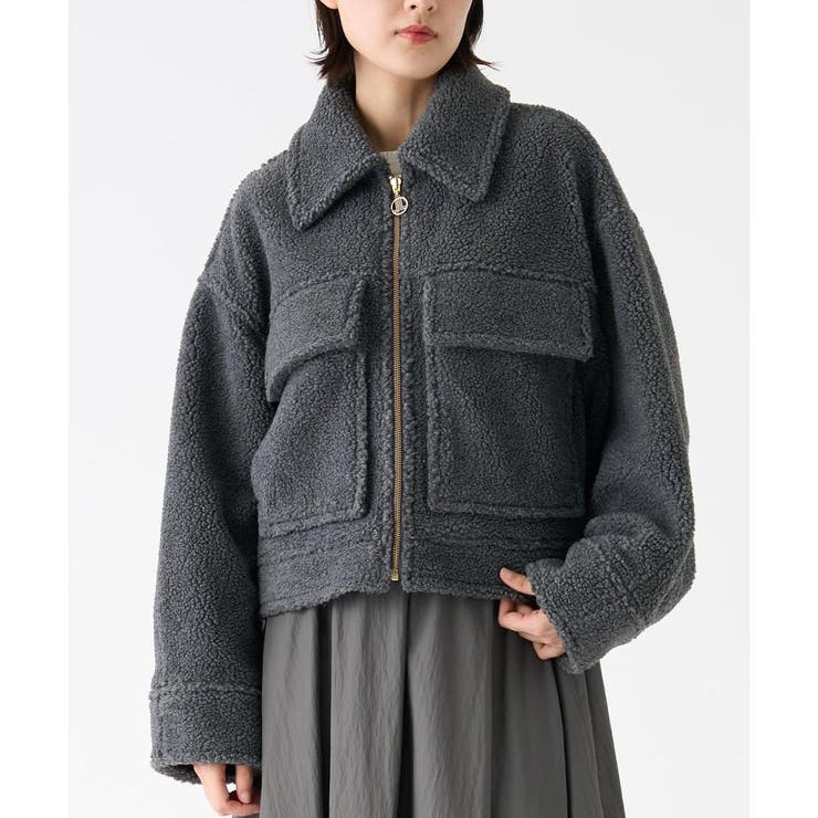 ボアショートブルゾン[品番：LAVW0018180]｜LANVIN en Bleu（ランバン