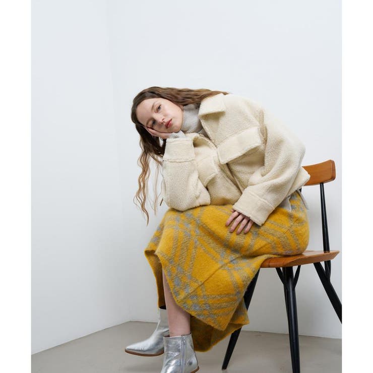 ボアショートブルゾン[品番：LAVW0018180]｜LANVIN en Bleu（ランバン