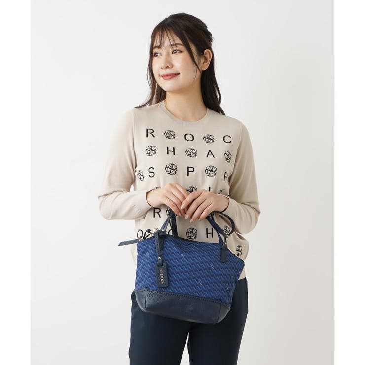 幾何学柄ハンドバッグ[品番：LAVW0018787]｜Leilian PLUS HOUSE