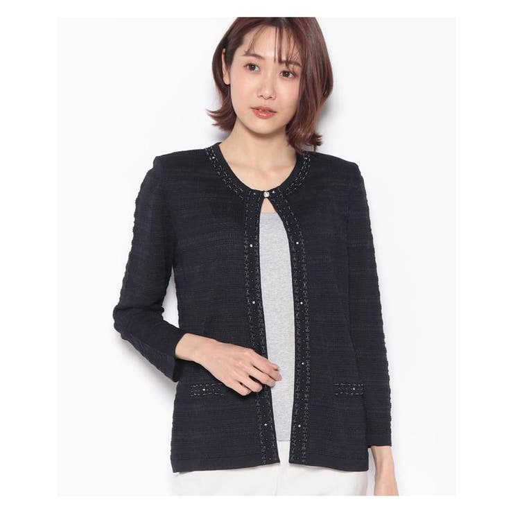 美品 Leilian レリアン ニット パーカー ロング カーディガン ウール ラメロングカーディガン | Leilian (Women)/レリアン | 三越伊勢丹