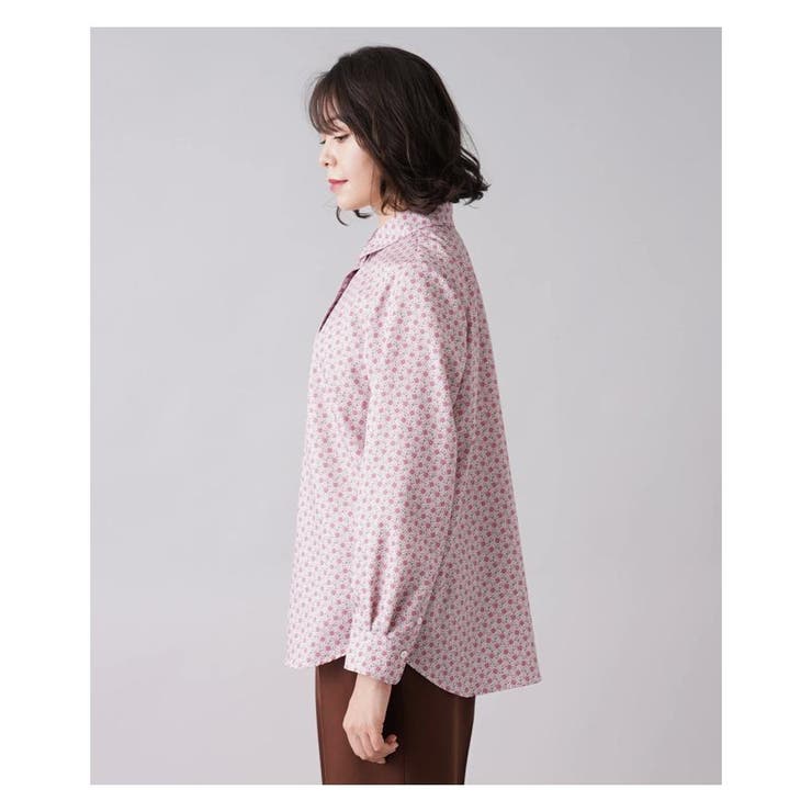 レリアン リバティプリント シャツ サイズ11 美品 リバティプリントブラウス【Liberty】 | Leilian (Women
