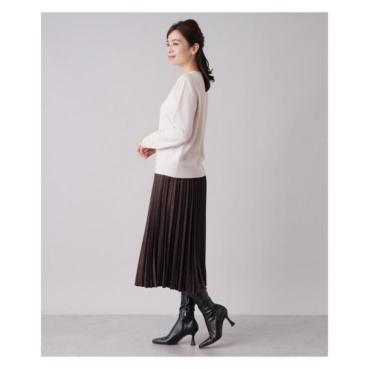 スエード調プリーツロングスカート | Leilian | 詳細画像3