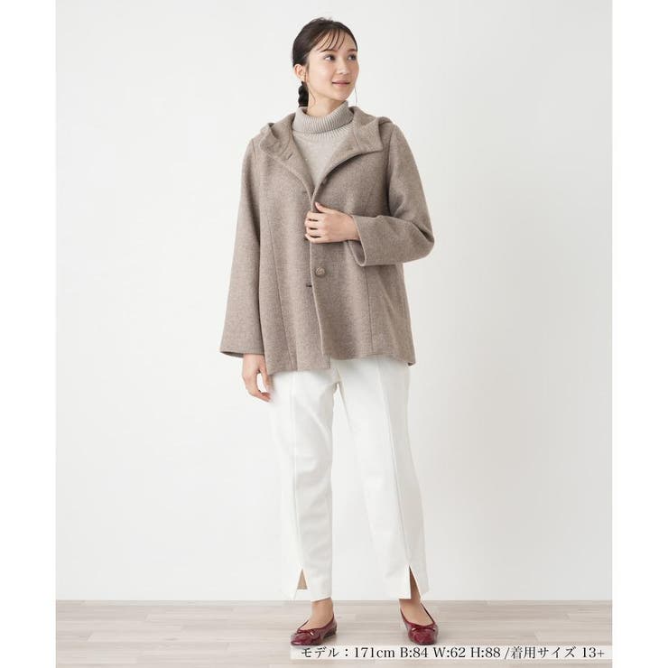 フーデッドショートコート[品番：LAVW0019269]｜Leilian PLUS