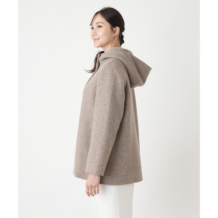 フーデッドショートコート[品番：LAVW0019269]｜Leilian PLUS