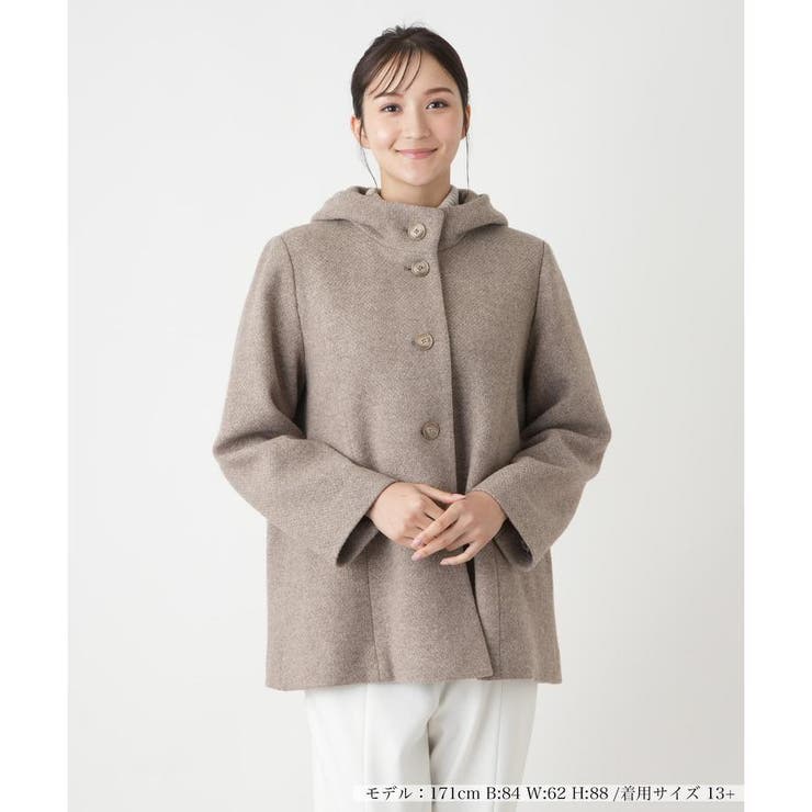 フーデッドショートコート[品番：LAVW0019269]｜Leilian PLUS