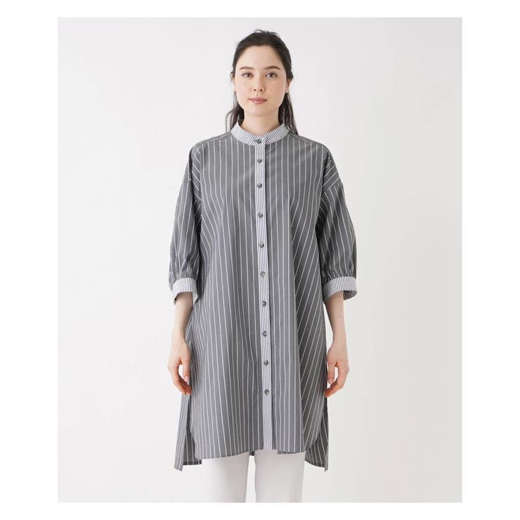 ストライプ切替チュニックブラウス | Leilian PLUS HOUSE | 詳細画像9