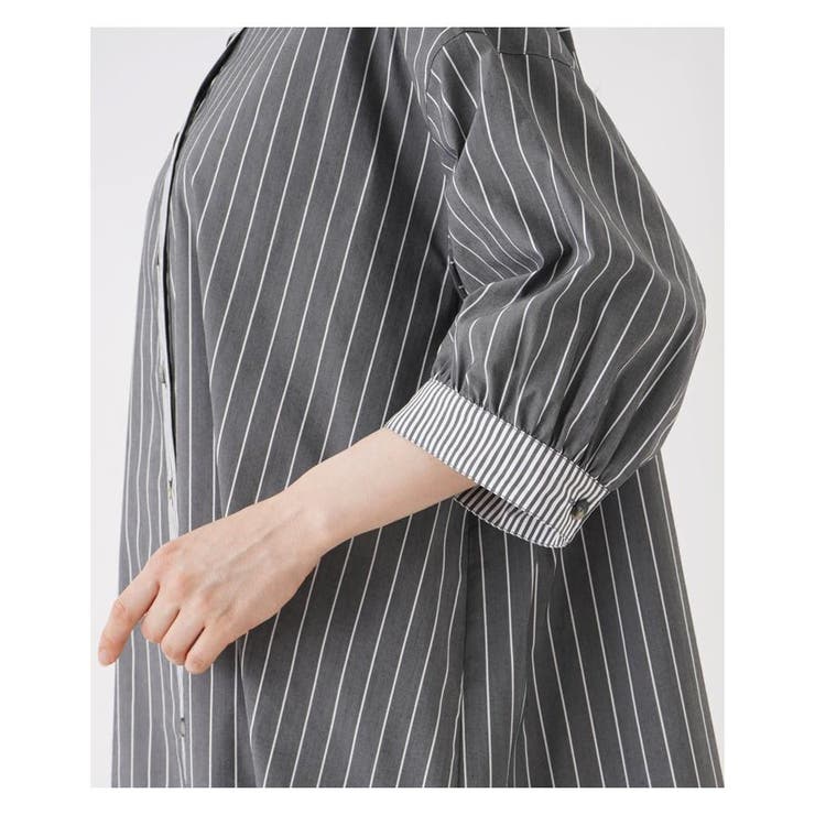 ストライプ切替チュニックブラウス | Leilian PLUS HOUSE | 詳細画像14