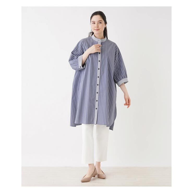 ストライプ切替チュニックブラウス | Leilian PLUS HOUSE | 詳細画像17