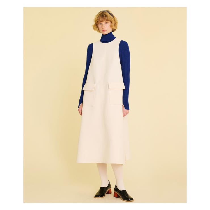 LANVINenBleu トリプルクロスフレアジャンスカワンピース　レリアン　白 トリプルクロスフレアジャンスカワンピース[品番：LAVW0005343