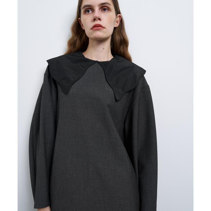 手洗い可】タフタカラーダブルクロスオーバーブラウス|LANVIN en