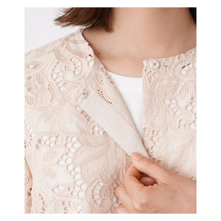 総レースロングジャケット[品番：LAVW0008716]｜Leilian（レリアン）の