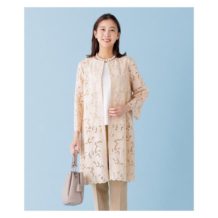 る*い様 BPN レースアップ ロング ジャケット る*い様 BPN レースアップ ロング ジャケット 配色ラインジップアップ