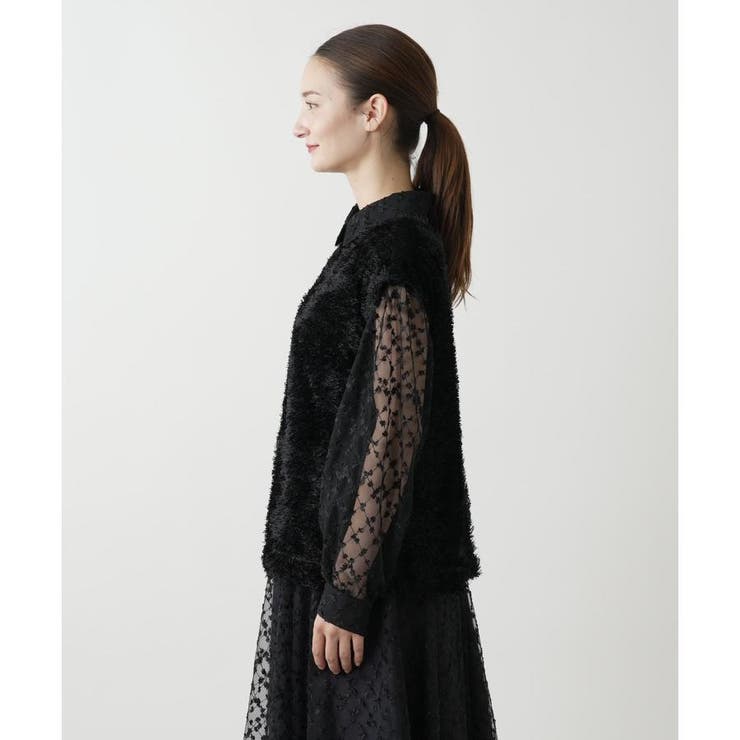 美品　レリアン　カシミヤ100％　フォックスファー　フード　ポンチョ　3Way 極美品】Leilian レリアン カシミヤ100% フォックスファー ポンチョ