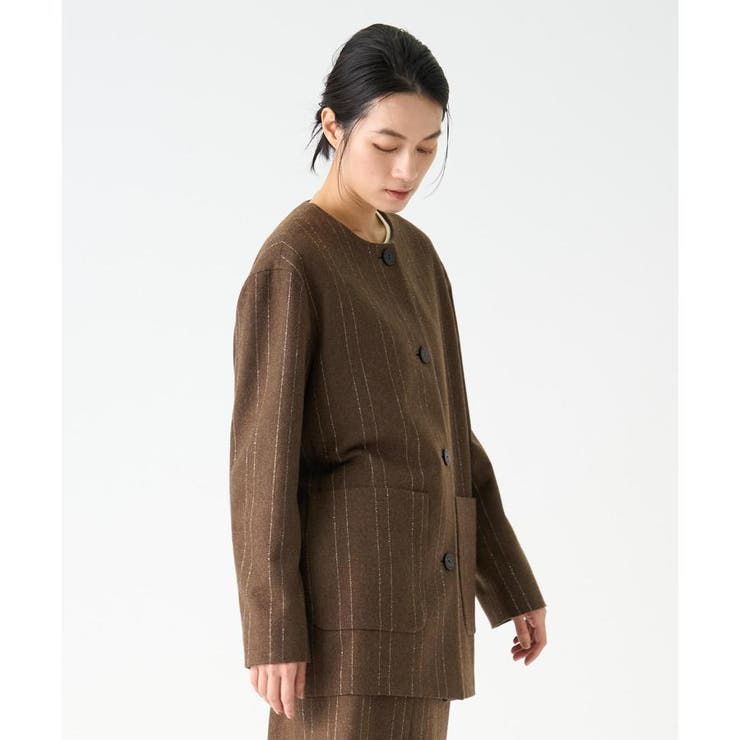 ランバンウールストライプジャケットLANVIN