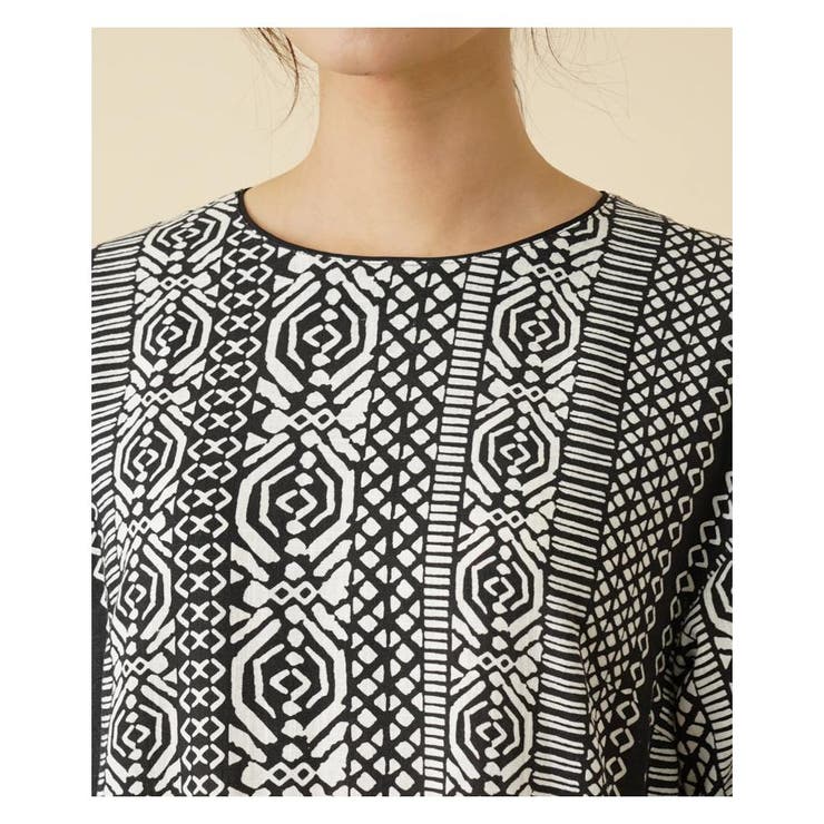 総柄プリントチュニックブラウス[品番：LAVW0009105]｜Leilian