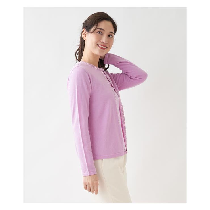 ビジュー刺繍入りアンサンブル[品番：LAVW0001779]｜Leilian（レリアン