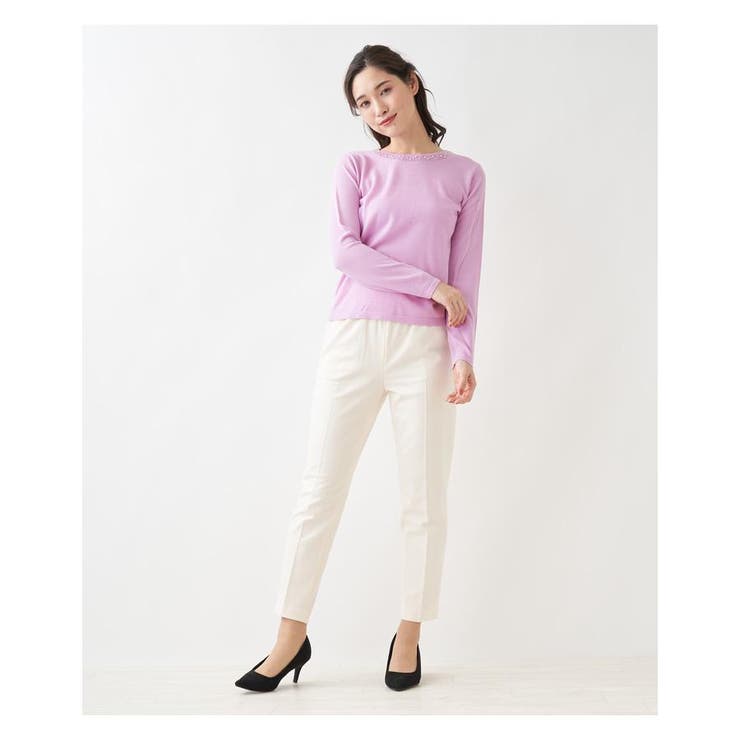 ビジュー刺繍入りアンサンブル[品番：LAVW0001779]｜Leilian（レリアン