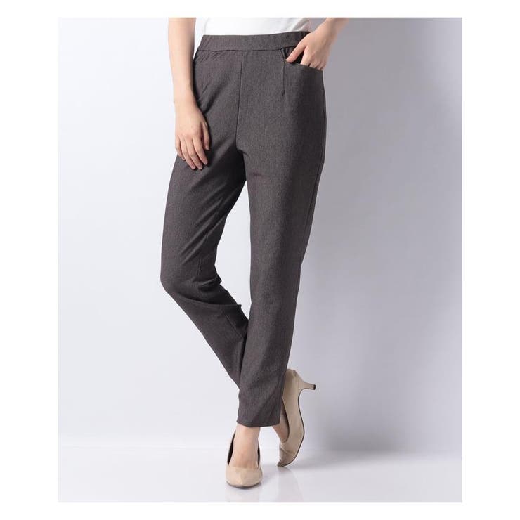 ブラウン系 | ストレッチクロップドパンツ | Leilian