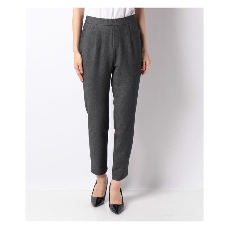 ブラック | ストレッチクロップドパンツ | Leilian