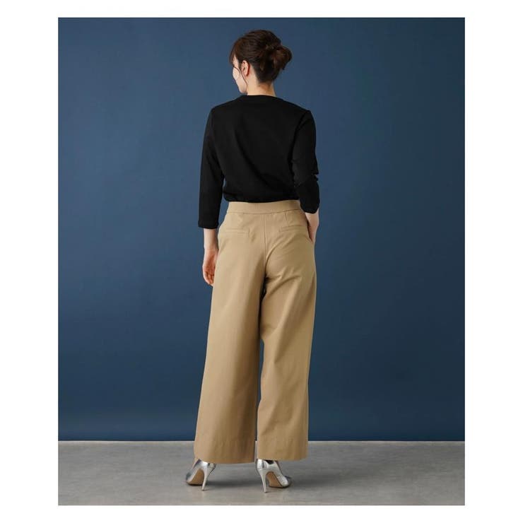 24秋【予約販売】タックワイドパンツ#カーキ | KISHIKA