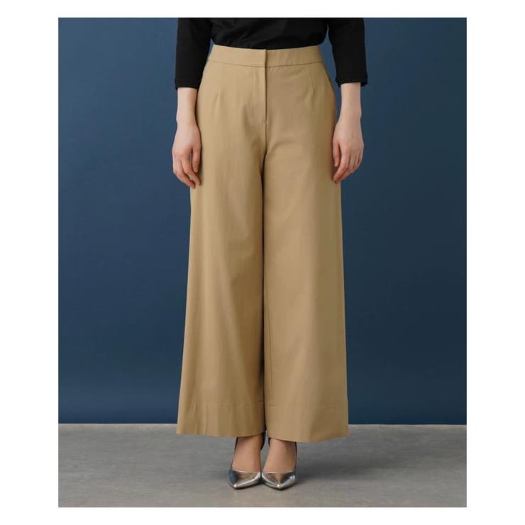 24秋【予約販売】タックワイドパンツ#カーキ | KISHIKA