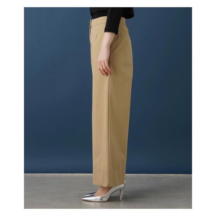 24秋【予約販売】タックワイドパンツ#カーキ | KISHIKA
