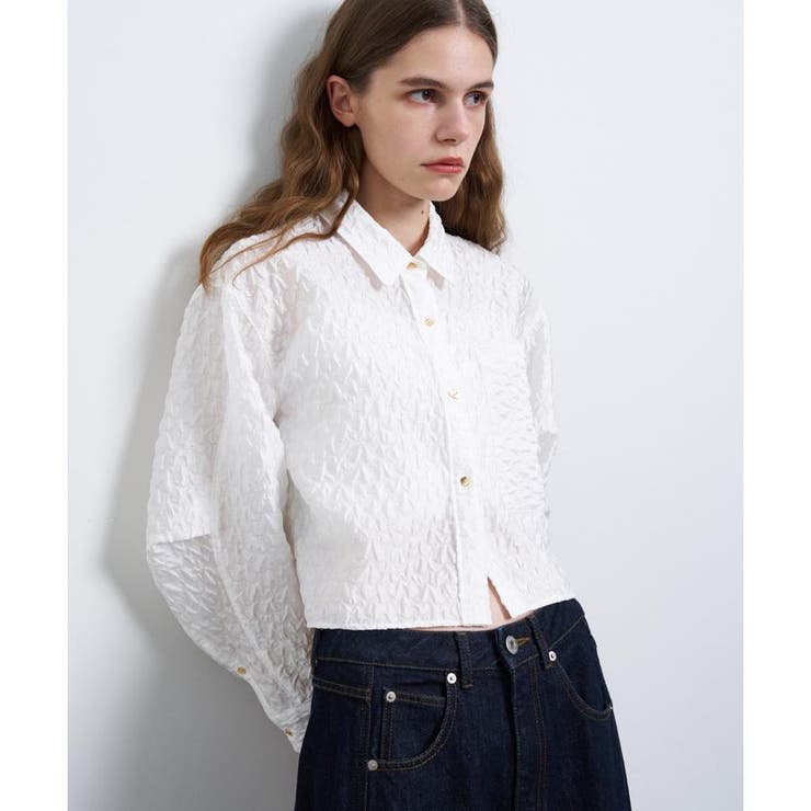 クロップドフレアシャツ[品番：LAVW0019425]｜LANVIN en Bleu