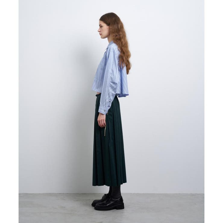クロップドフレアシャツ[品番：LAVW0019425]｜LANVIN en Bleu