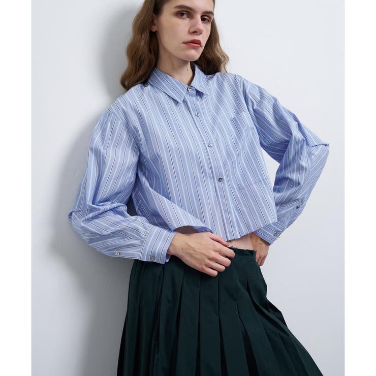 クロップドフレアシャツ[品番：LAVW0019425]｜LANVIN en Bleu