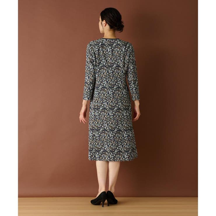 【美品】Leilian レリアン　レースタックワンピース　コットン　ゆったり 美品】Leilian レリアン レースタックワンピース コットン