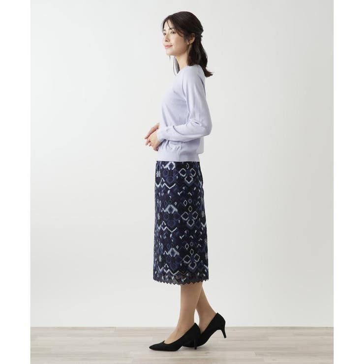 Leilian / レリアン クルーネックニット【LORO PIANA】 クルーネックニット【LORO PIANA】【BOURGE】|レリアン プラス