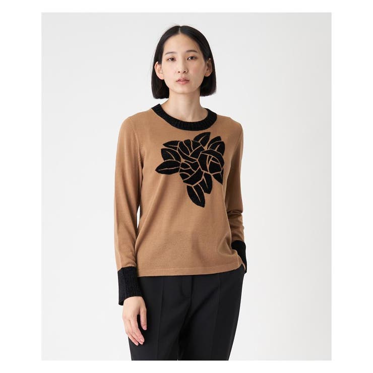 スリーローズバイカラーニット[品番：LAVW0011731]｜LANVIN COLLECTION 