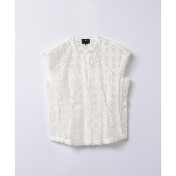 LANVIN COLLECTIONランバンコレクションパールニットプルオーバー白