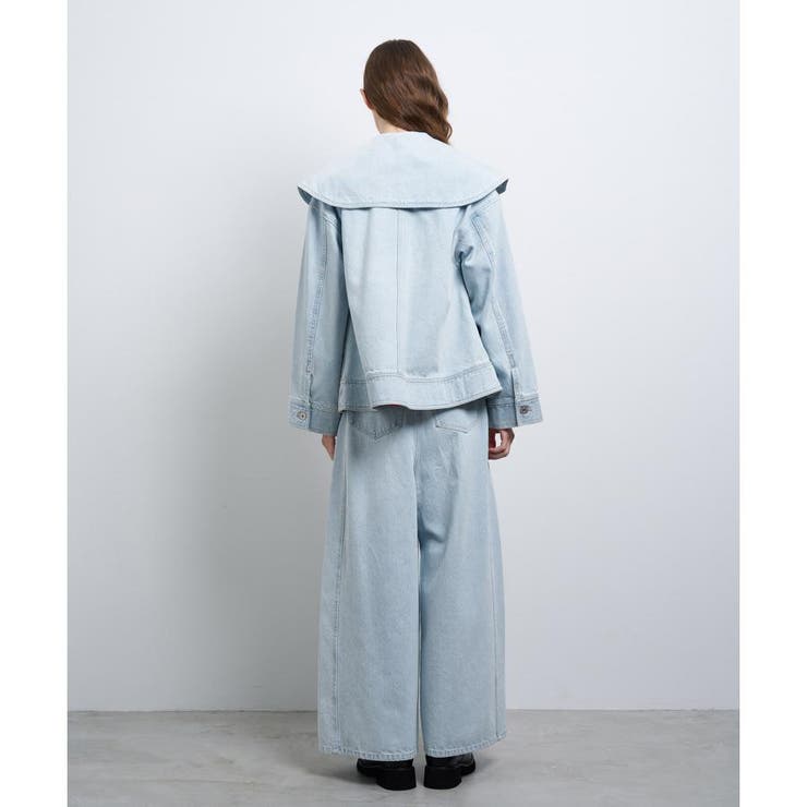 LOHEN 【2022AW予約販売商品】ビックカラー2Wayデニムライクブルゾン