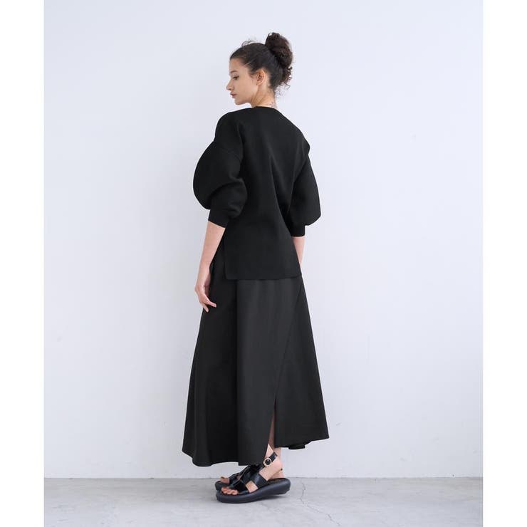 LANVIN ランバン トップス パフスリーブ パープル セーター 新品 未使用 パフスリーブプルオーバー[品番：LAVW0005349]｜LANVIN en Bleu