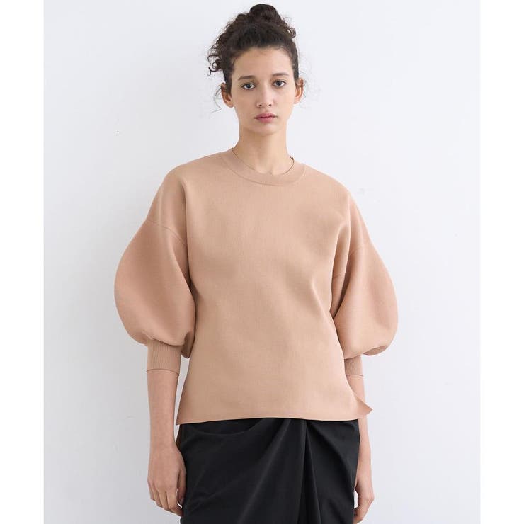 ハーフミラノパフスリーブニット[品番：LAVW0008225]｜LANVIN en Bleu 
