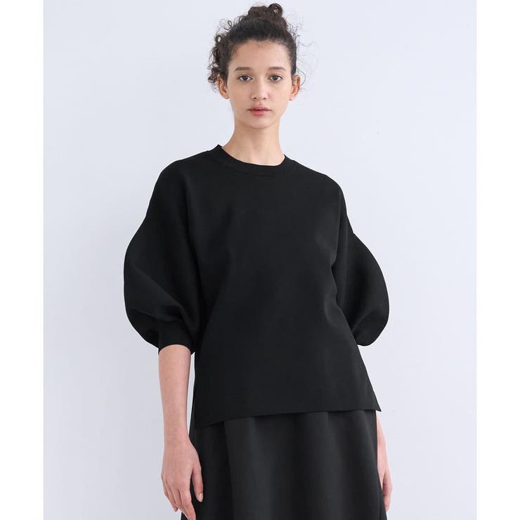 LANVIN ランバン トップス パフスリーブ パープル セーター 新品 未使用 パフスリーブプルオーバー[品番：LAVW0005349]｜LANVIN en Bleu