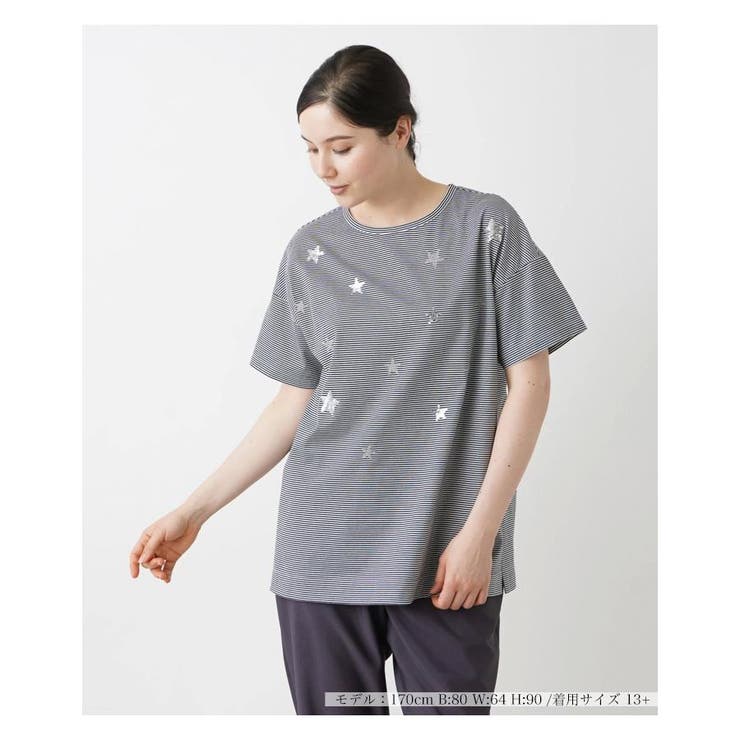 半袖ボーダーTシャツ[品番：LAVW0016323]｜Leilian PLUS HOUSE 