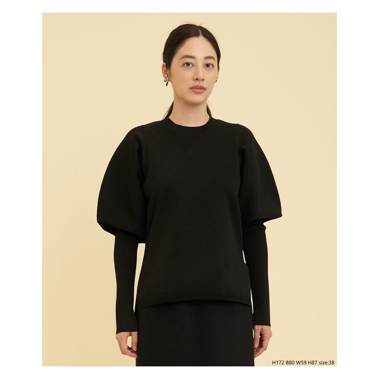 専用です♡ランバンオンブルー☆ボリュームパフスリーブニット☆ブラック38 LANVIN en Bleu - 専用です♡ランバンオンブルー☆ボリューム