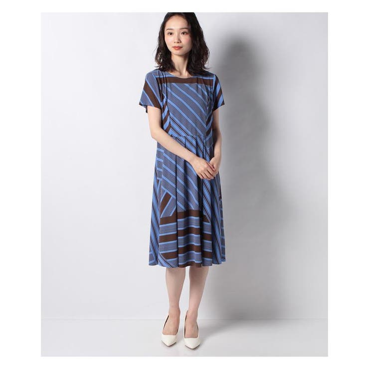 マルチストライプワンピース[品番：LAVW0000069]｜Leilian（レリアン
