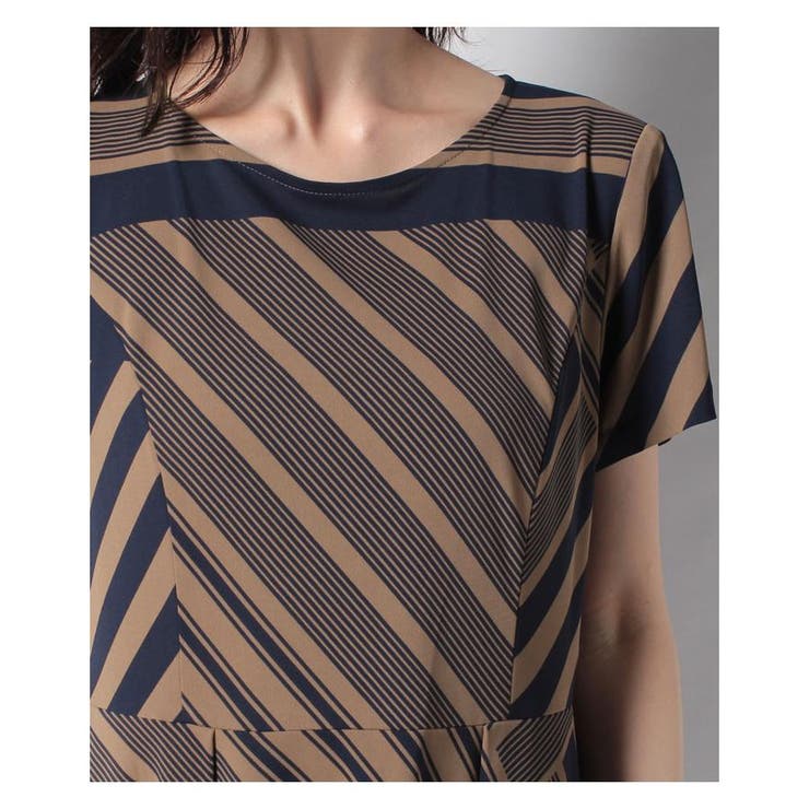 マルチストライプワンピース[品番：LAVW0000069]｜Leilian（レリアン