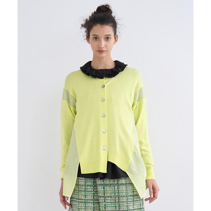 アシンメヘムカーディガン[品番：LAVW0008519]｜LANVIN en Bleu