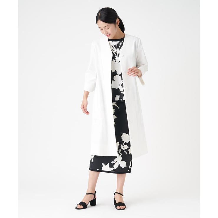 Vネックノーカラーコート | LANVIN COLLECTION | 詳細画像6 