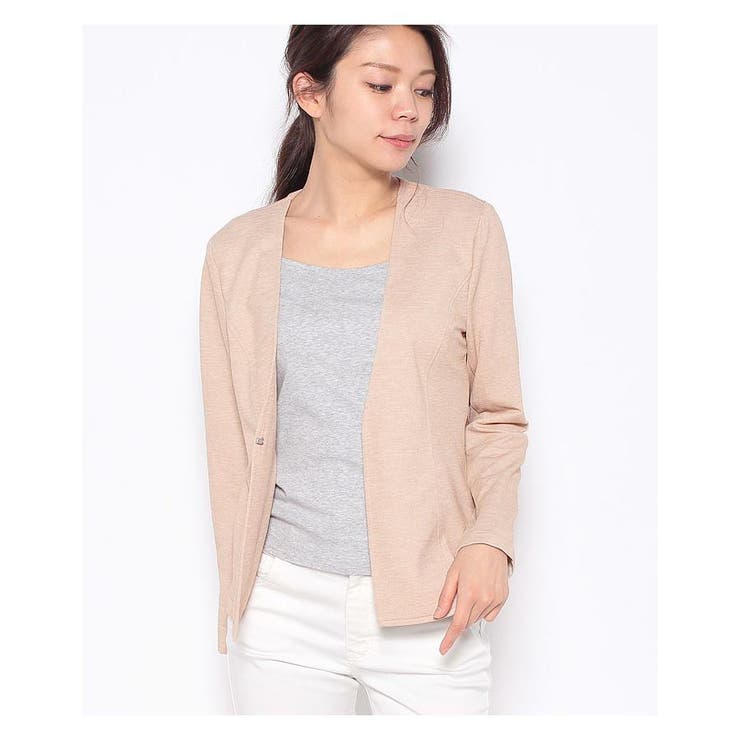 ノーカラーVネックジャケット | Leilian PLUS HOUSE | 詳細画像2