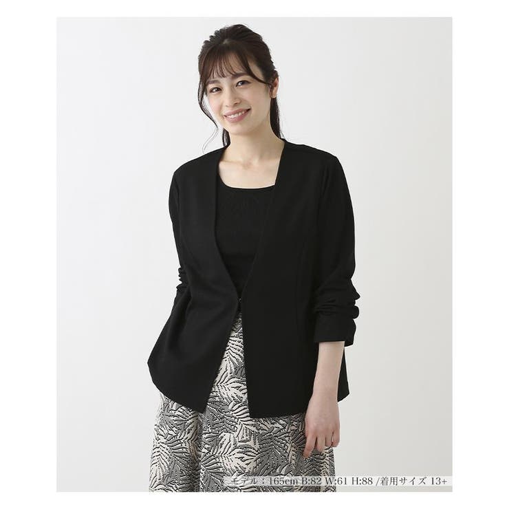 ノーカラーVネックジャケット | Leilian PLUS HOUSE | 詳細画像21