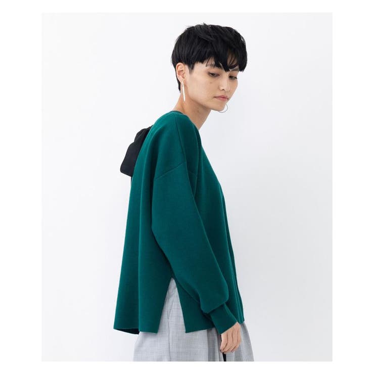 【美品】LANVIN en Bleu バックリボンニットトップス LANVIN en Bleu（ランバンオンブルー）の「【VERY掲載】バック
