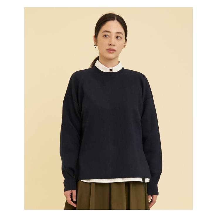【美品】LANVIN en Bleu バックリボンニットトップス バックリボンニットトップス[品番：LAVW0006117]｜LANVIN en