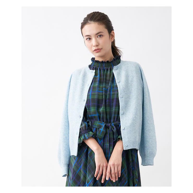 キャラオクルス レリアン 近年モデル チェックワンピース 緑 青 サイズ9 M サックワンピース|キャラ・オ・クルス | レリアン公式オンライン