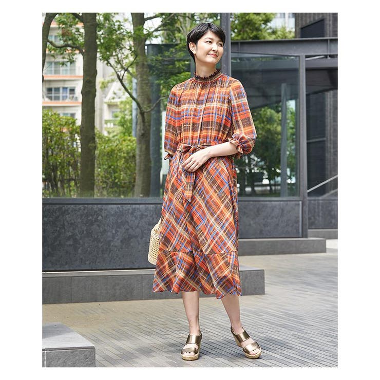 チェックワンピース[品番：LAVW0004476]｜CARA O CRUZ（キャラ